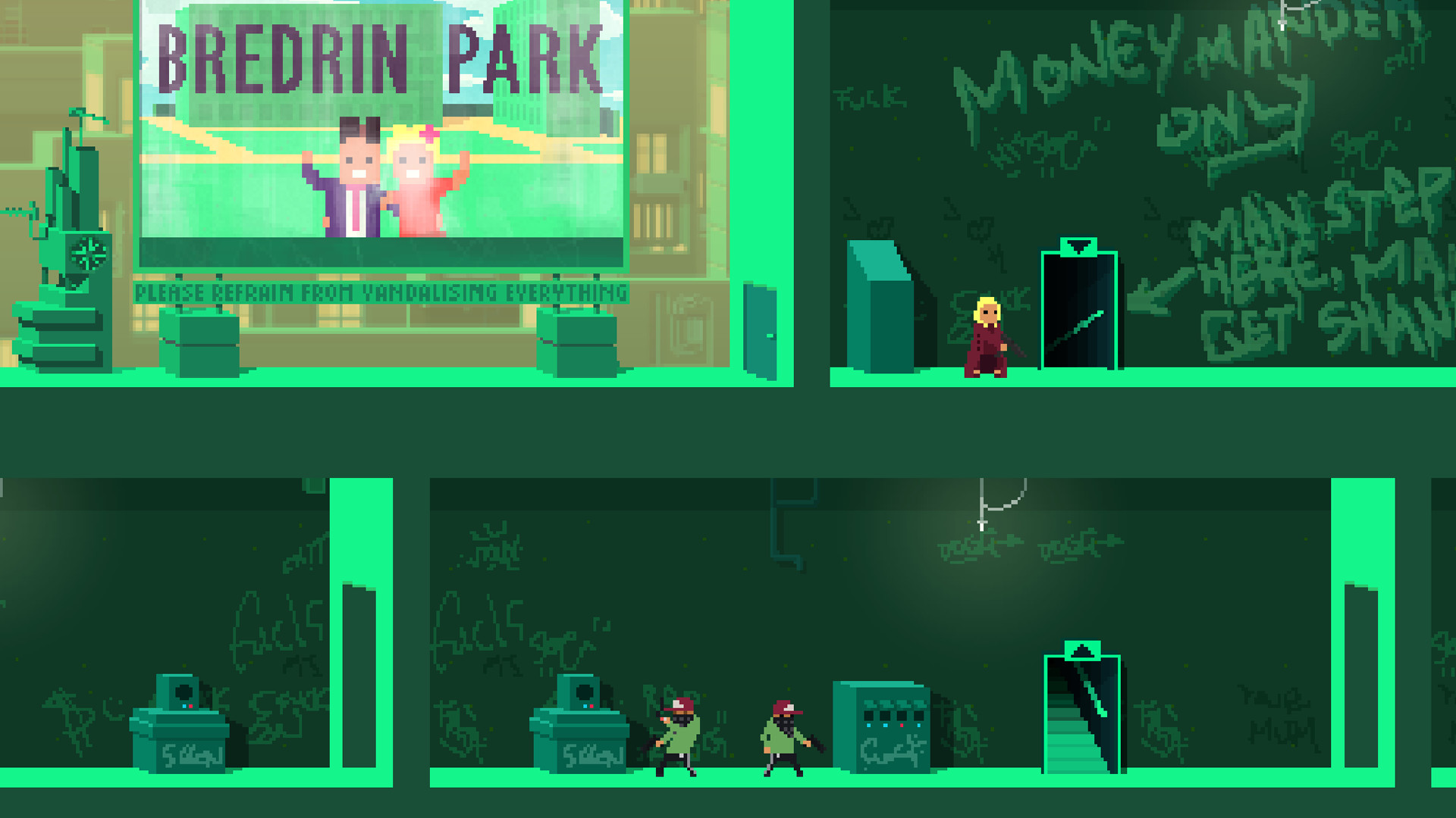 Das Leveldesign wechselt je nach bekämpfter Gang.