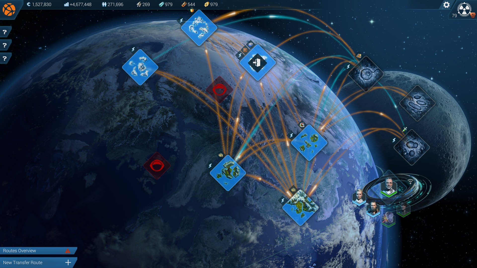Vollkommene Kontrolle über alle Bereiche – der Weltraumlift ermöglicht den Rohstofftransport zwischen den Welten
